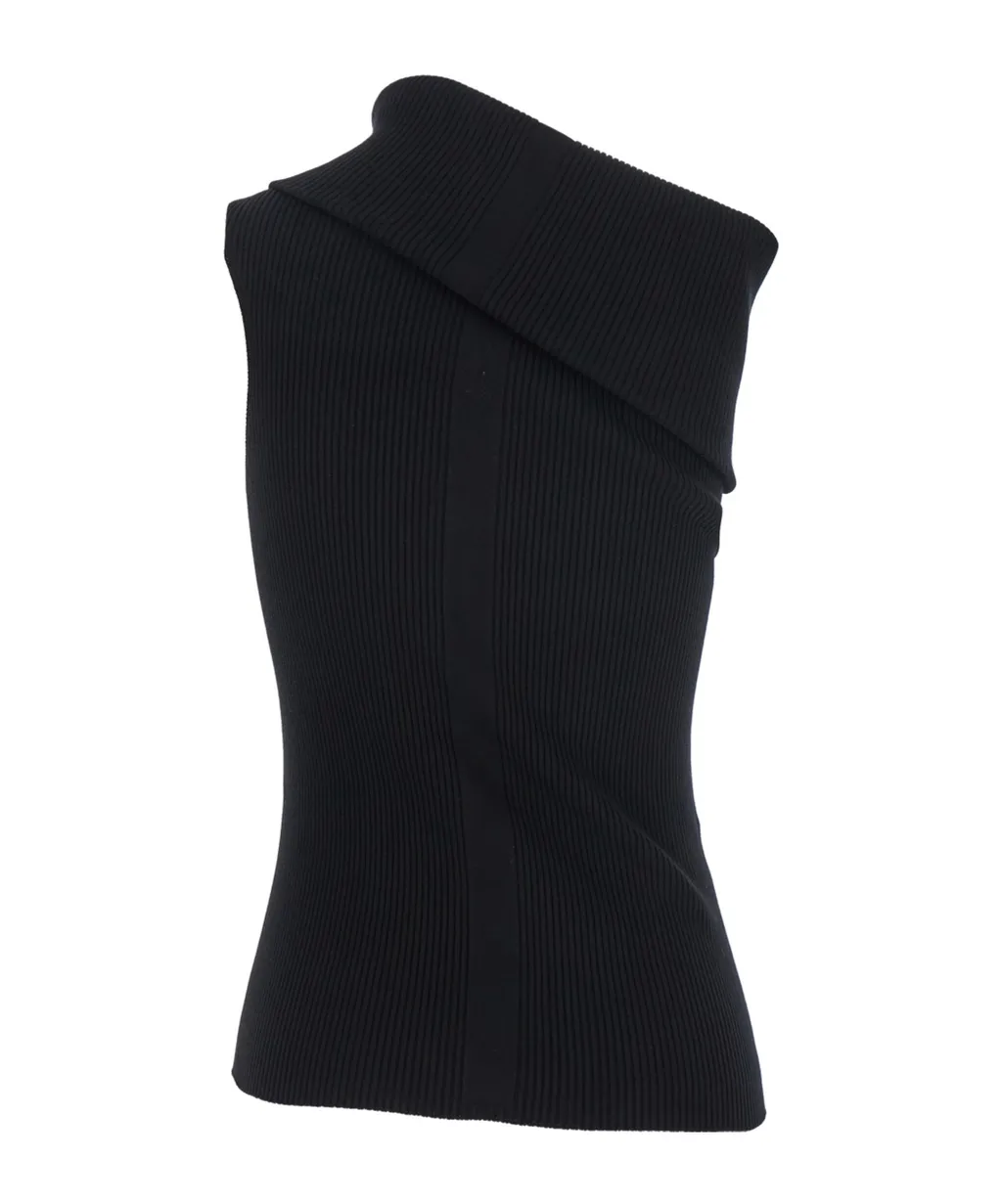 Rick Owens Athena One-Shoulder Knitted Top
