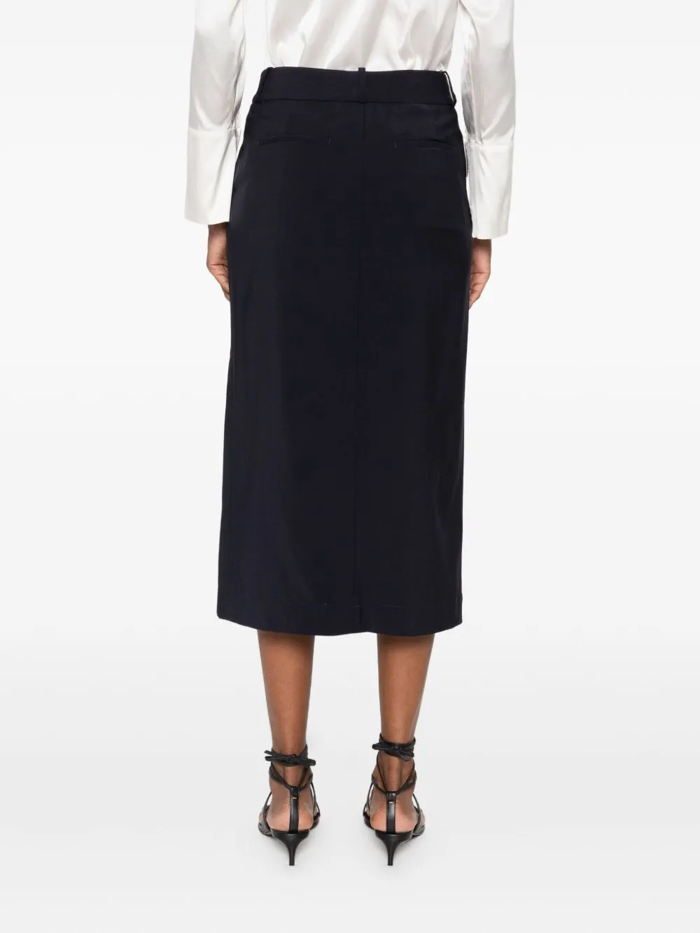 Belt-Loops Midi Skirt