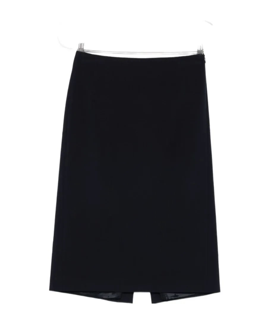 Back-Vent Midi Skirt