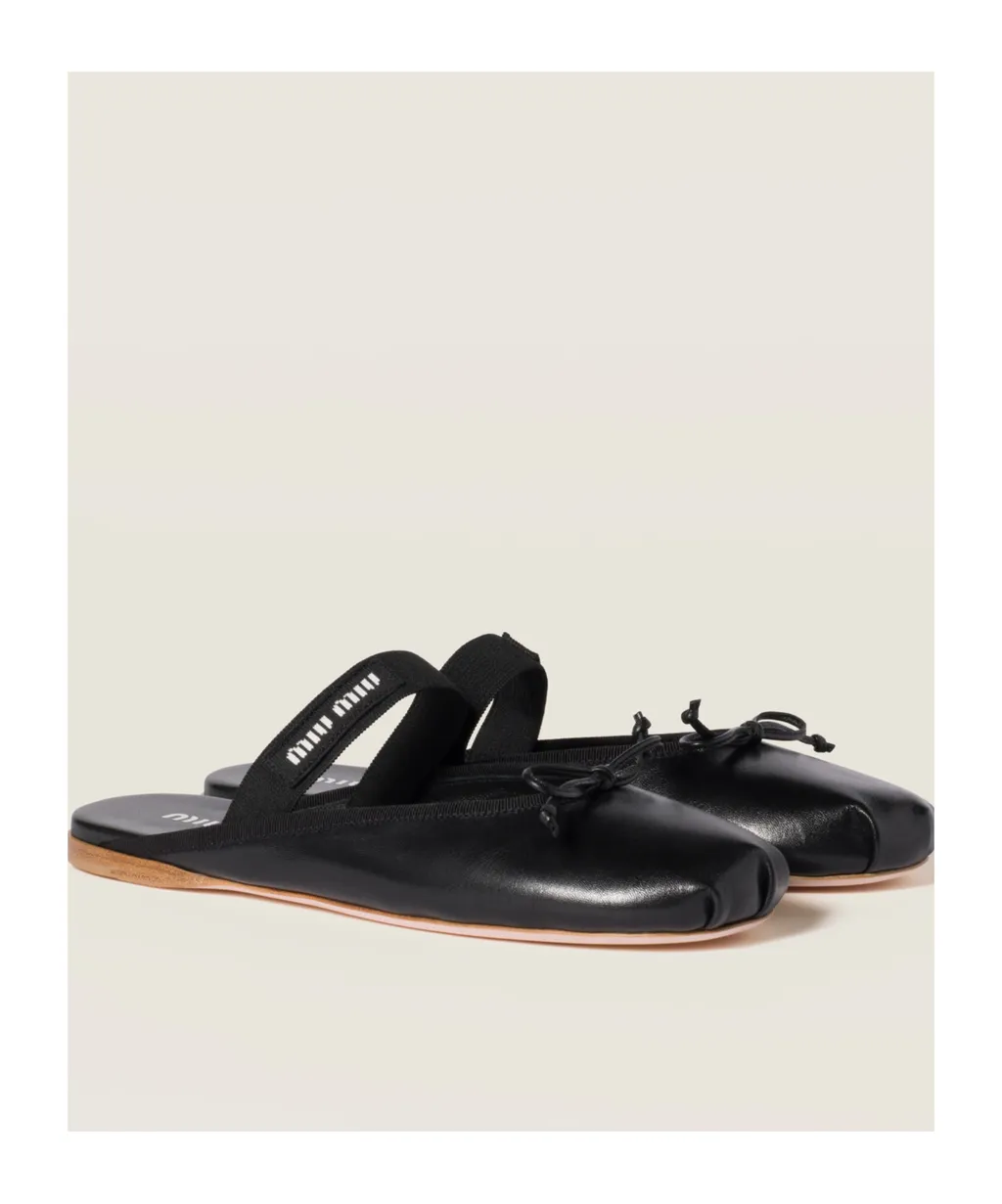 Miu Miu Bow-Detailed Slip-On Sandals