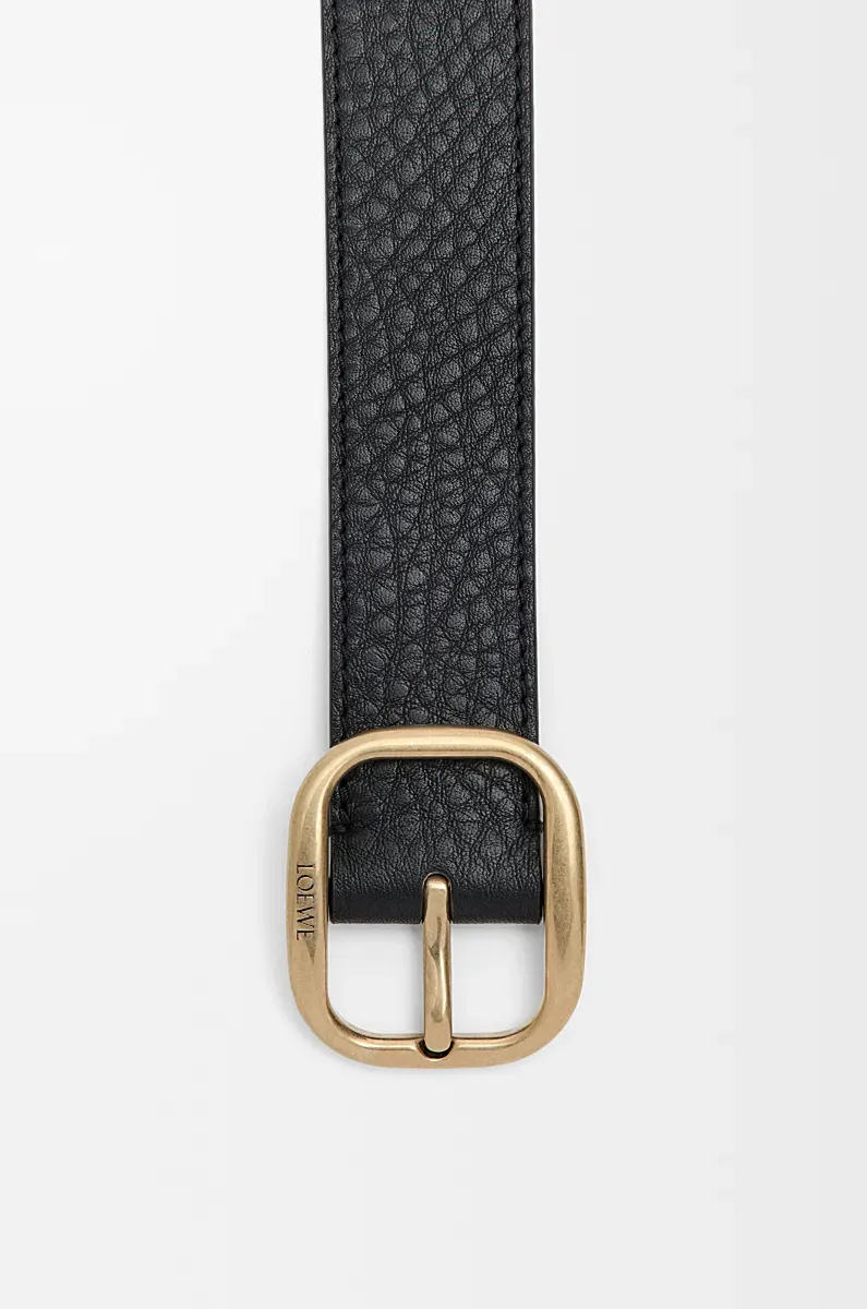 Rounded Soft Belt In Supple Grained Calfskin