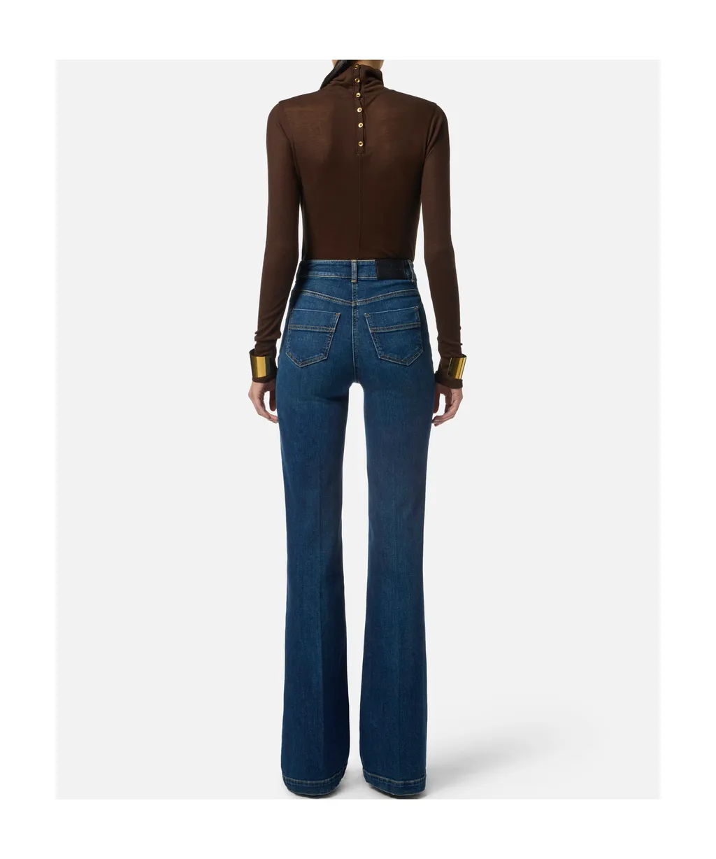 Button-Detailed Jeans