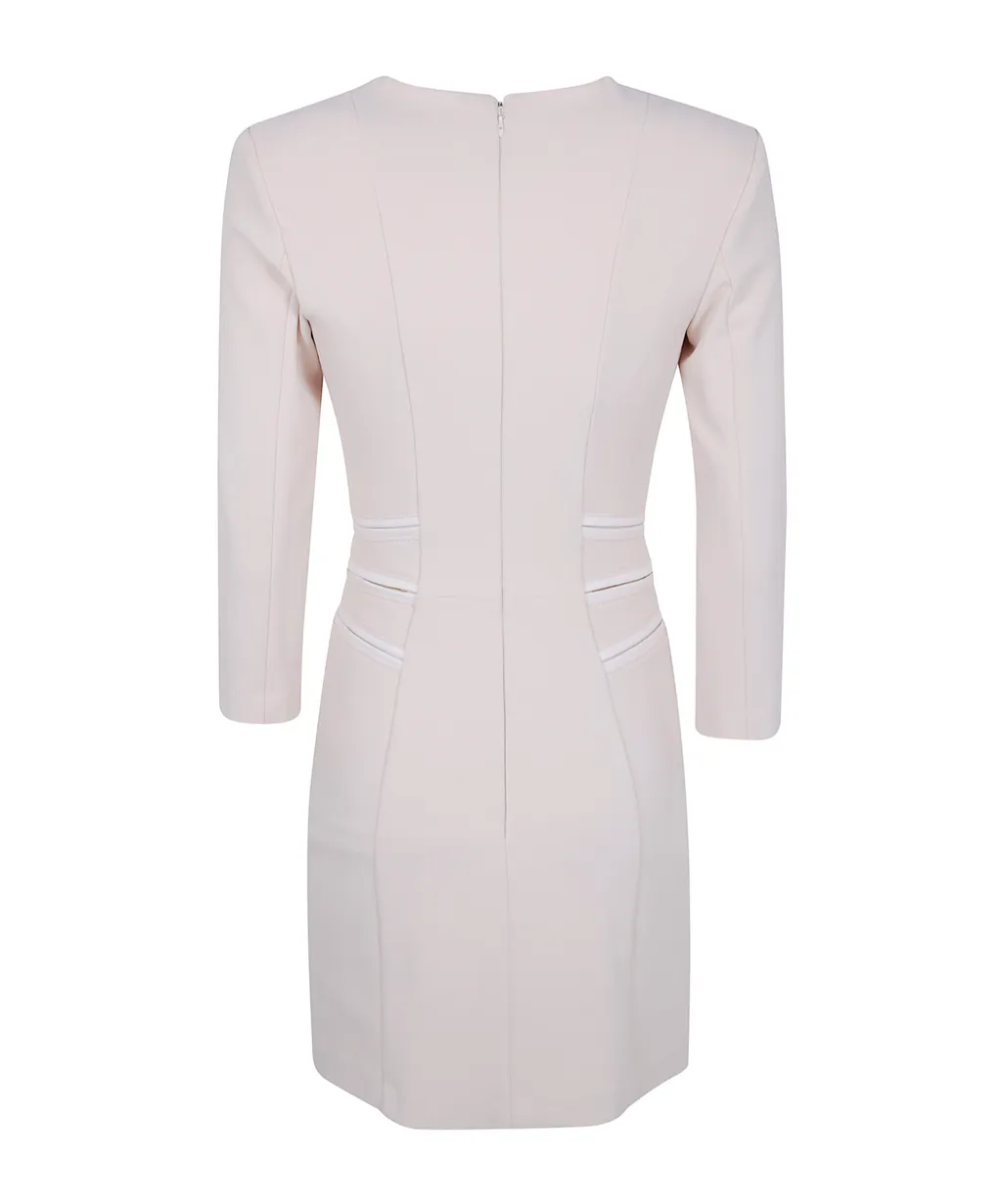 Zip-Trimmed Pocket Midi Dress