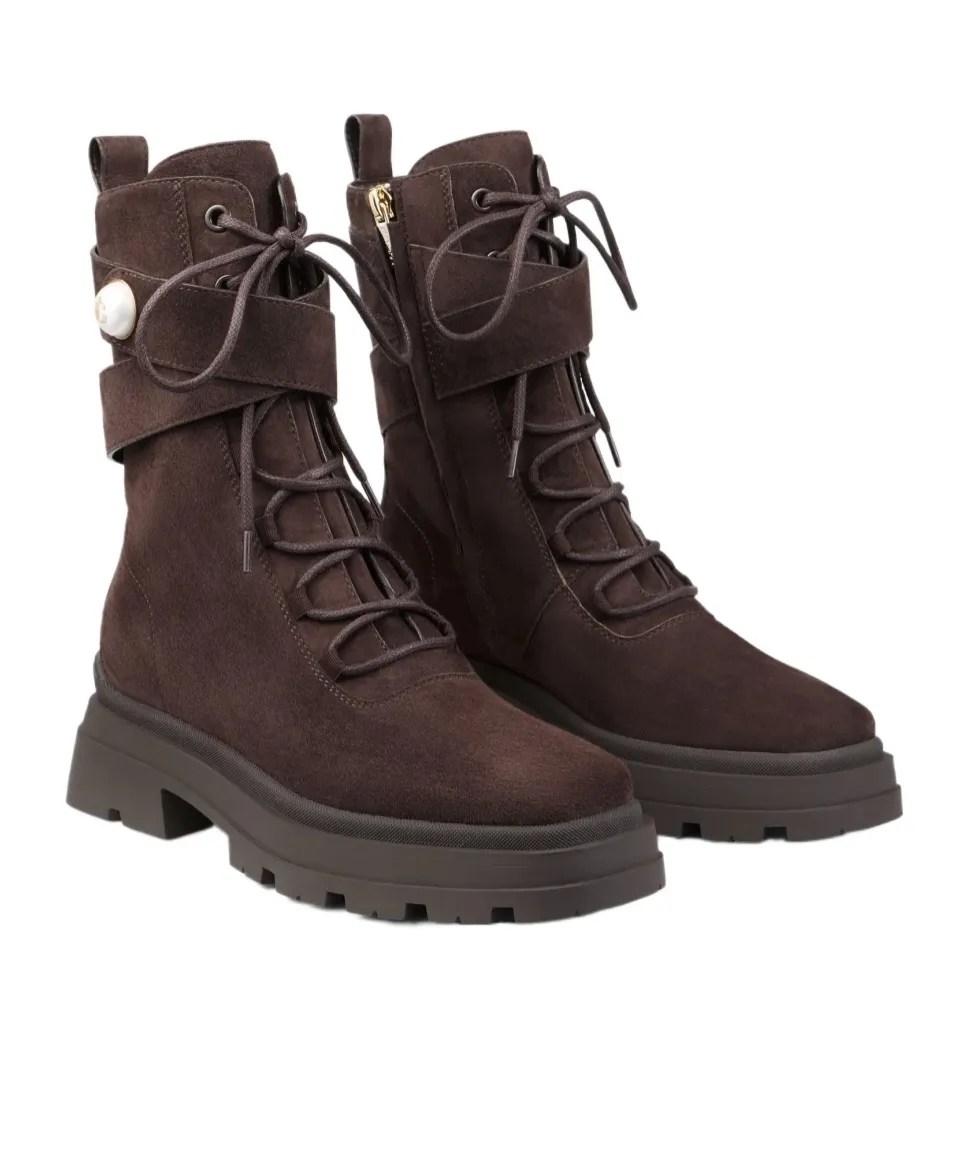 45Mm Noemi Lace-Up Combat Boots
