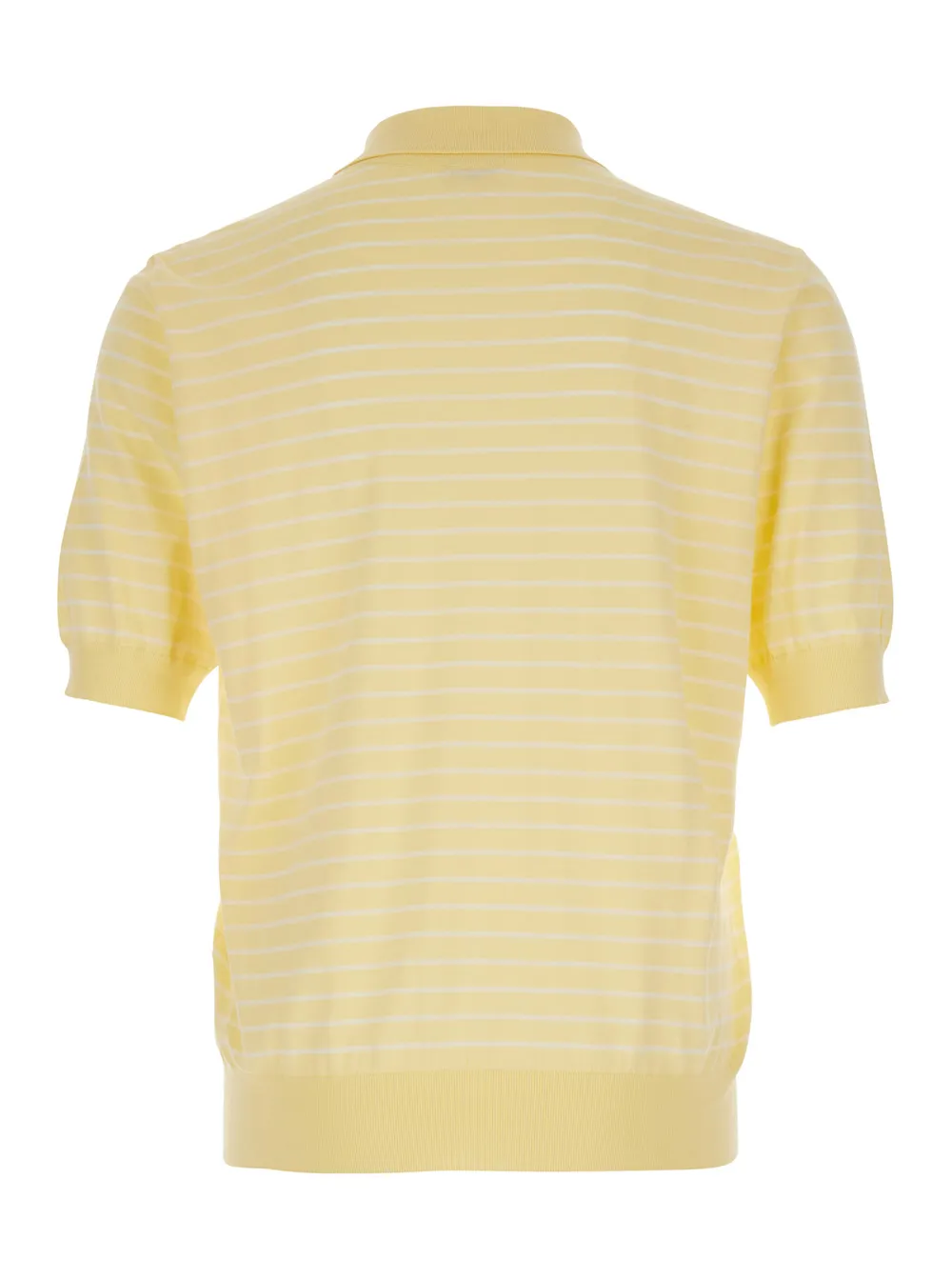 Short-Sleeved Polo Sweater In Fine Cotton