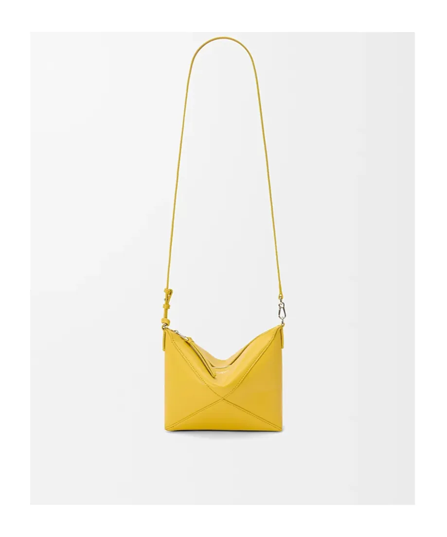 Puzzle Fold Pouch In Shiny Nappa Calfskin