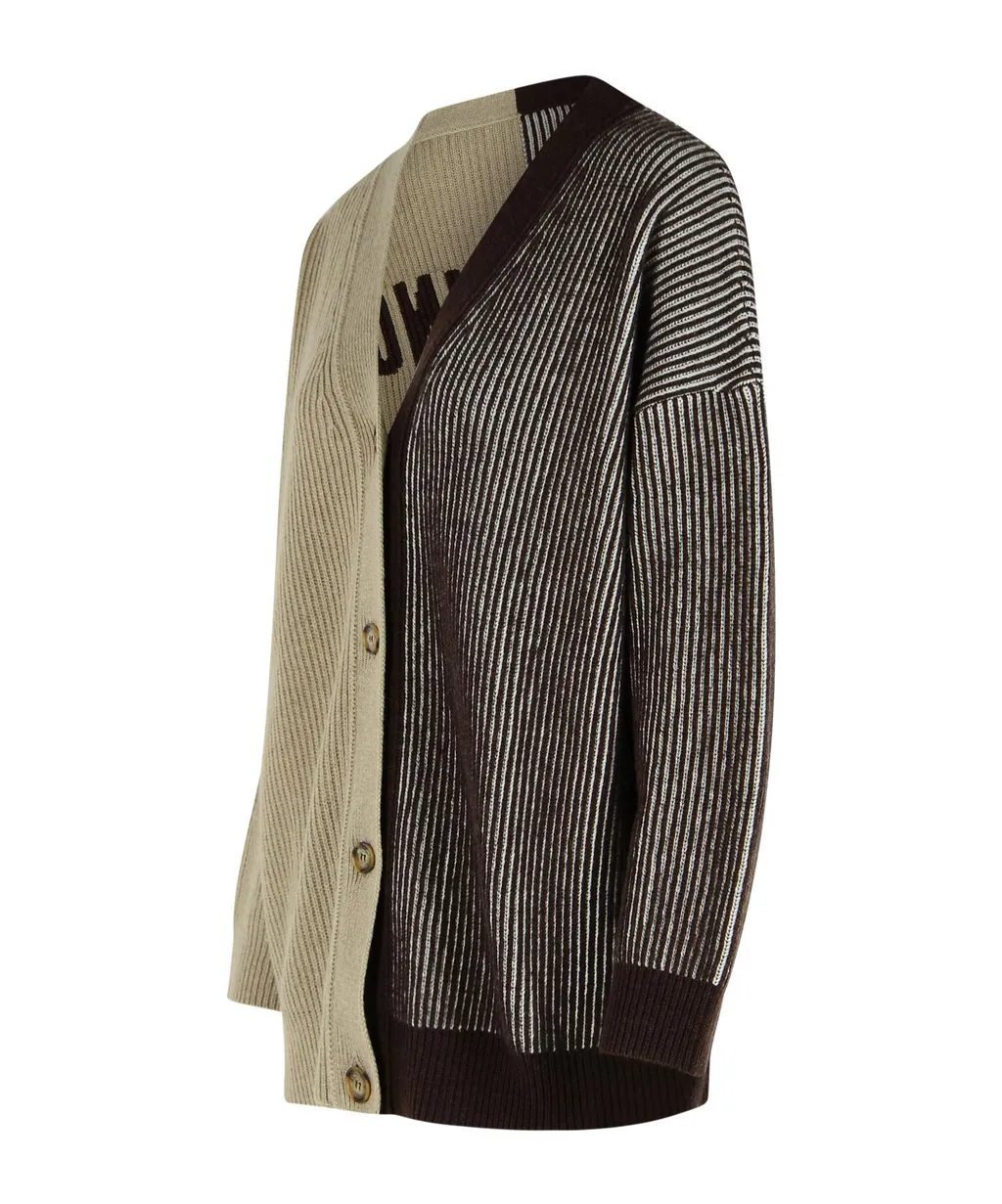Long-Sleeved Knitted Cardigan