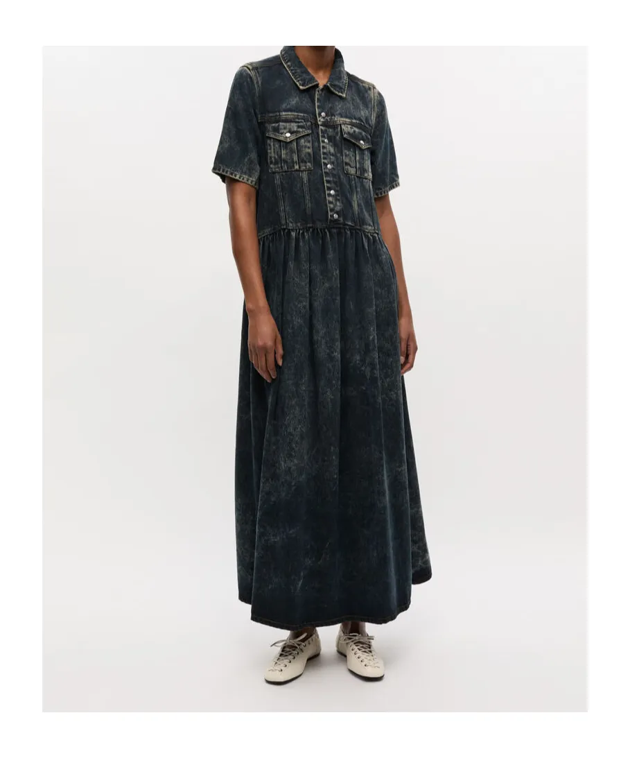 Ganni Washed Denim Dress