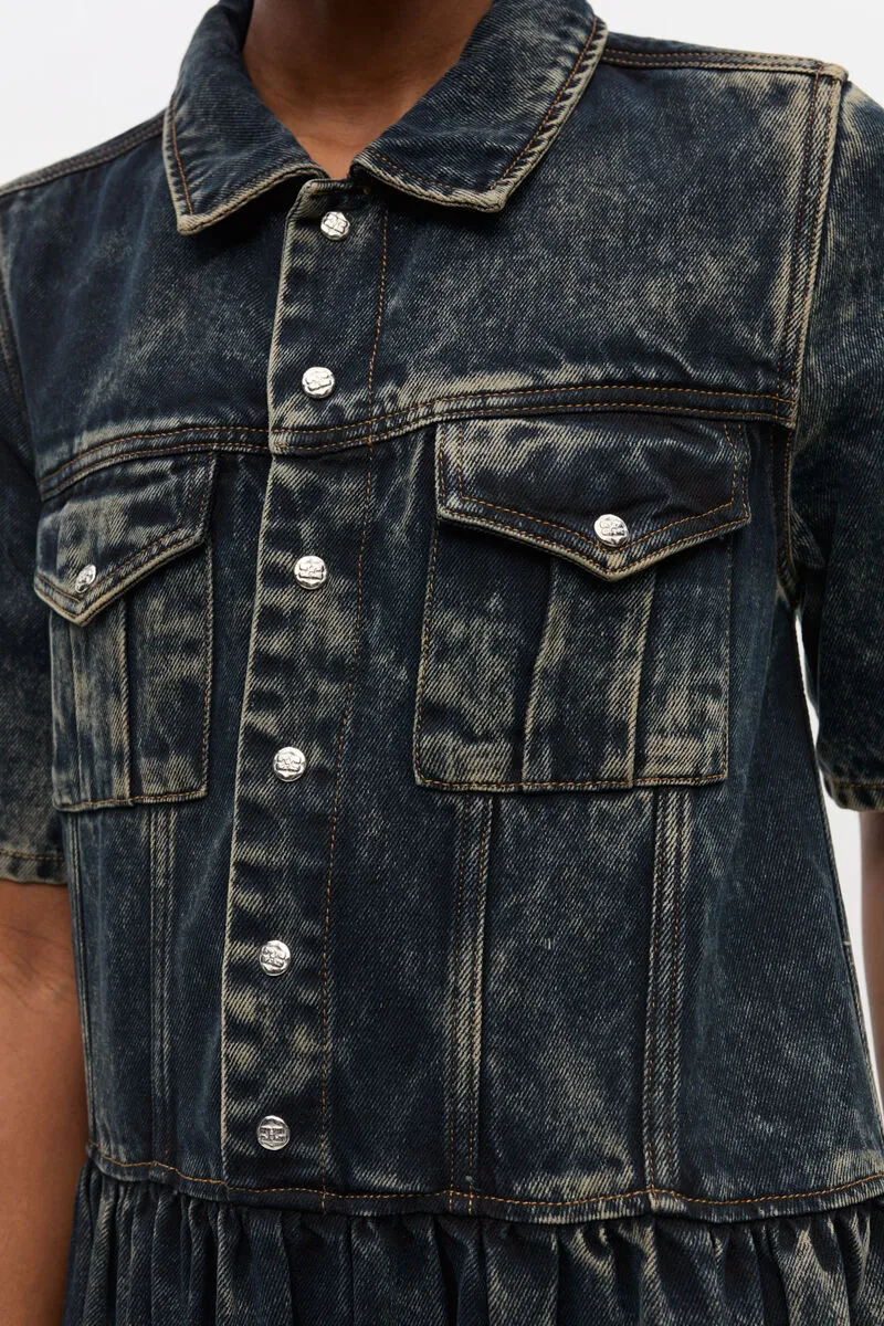 Ganni Washed Denim Dress