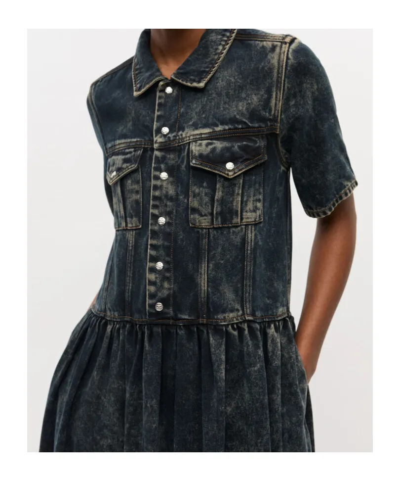 Ganni Washed Denim Dress