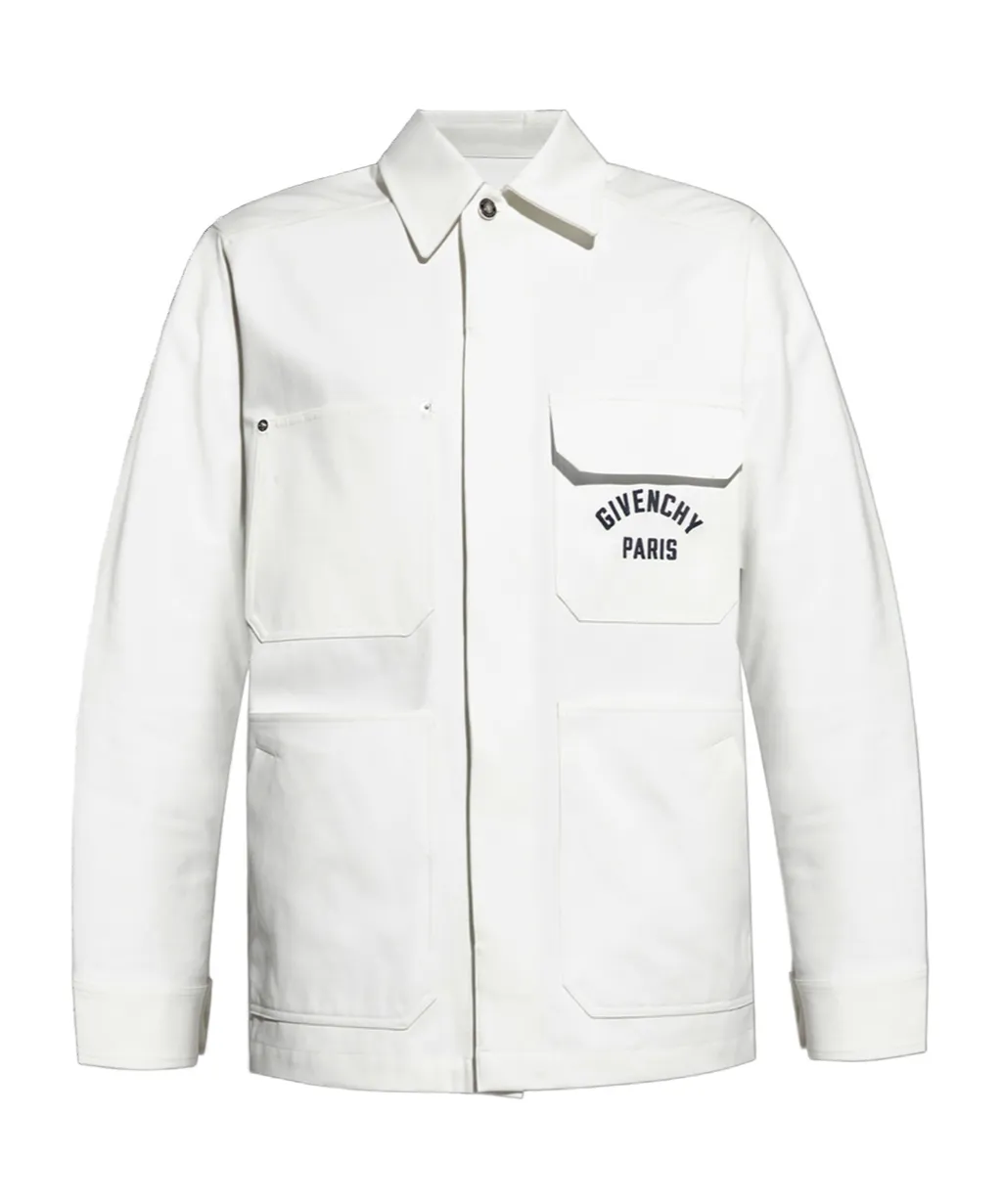 Givenchy Paris Logo Embroidered Long-Sleeved Shirt