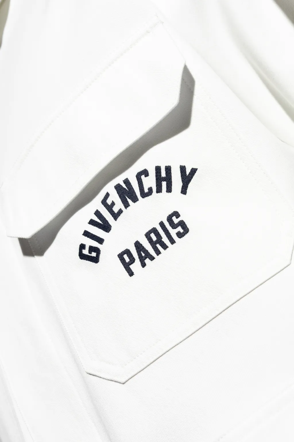Givenchy Paris Logo Embroidered Long-Sleeved Shirt