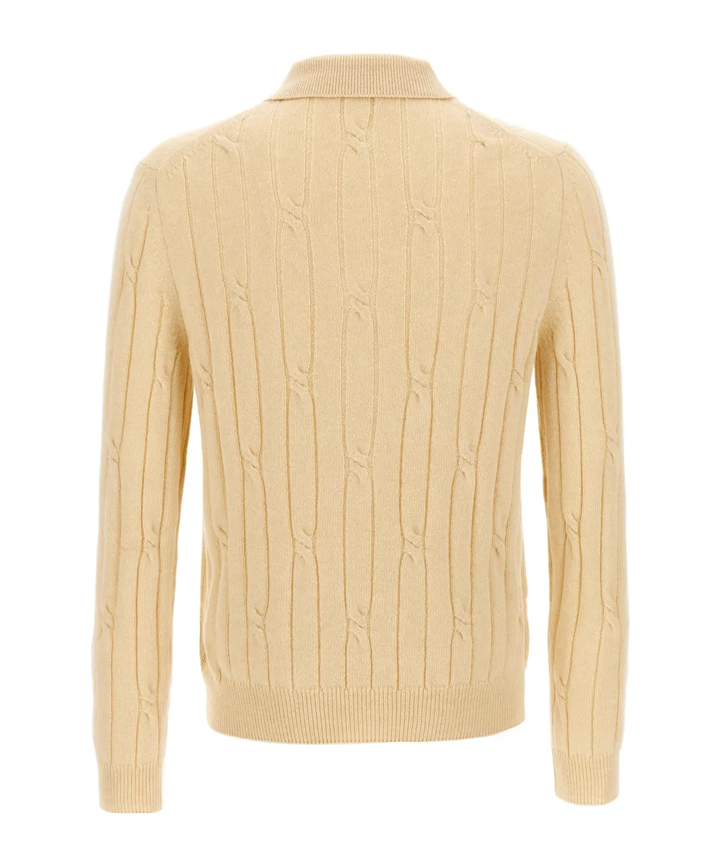 Zanone Braided Wool Polo Shirt