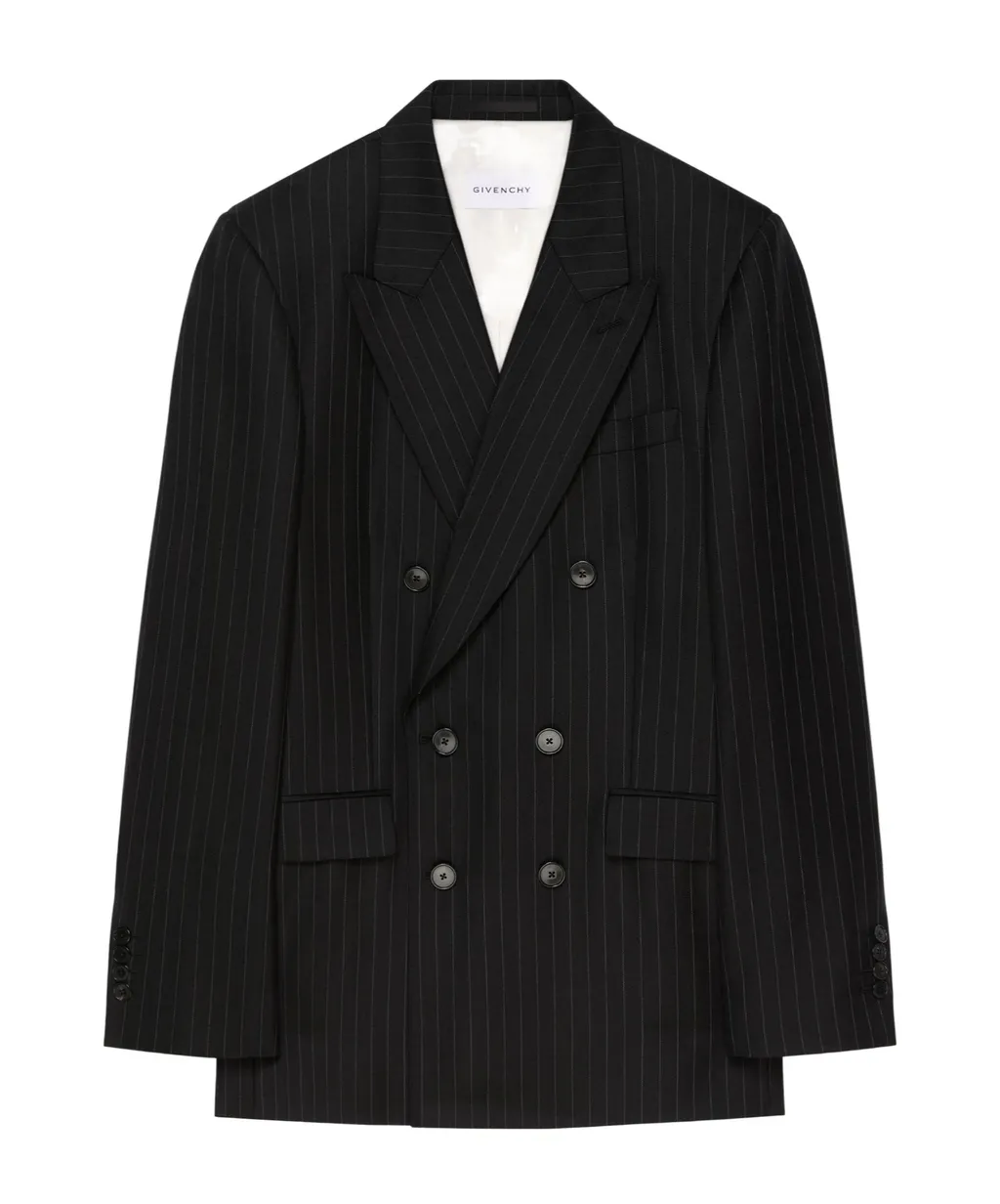 Givenchy Striped Double Breasted Jacket