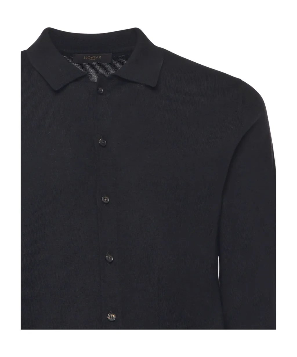 Zanone Button-Up Knit Shirt