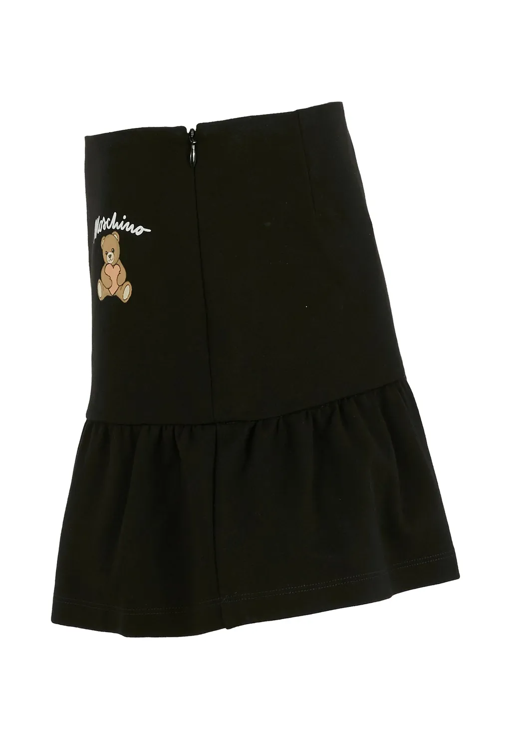 Teddy Bear-Embellished Ruffled Skirt