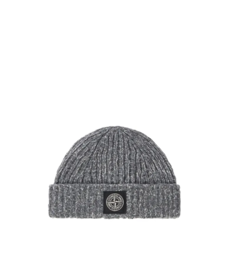 Stone Island Logo Patch Knitted Beanie