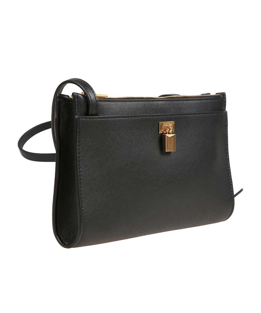 Mini Padlock Leather Cross Body Bag