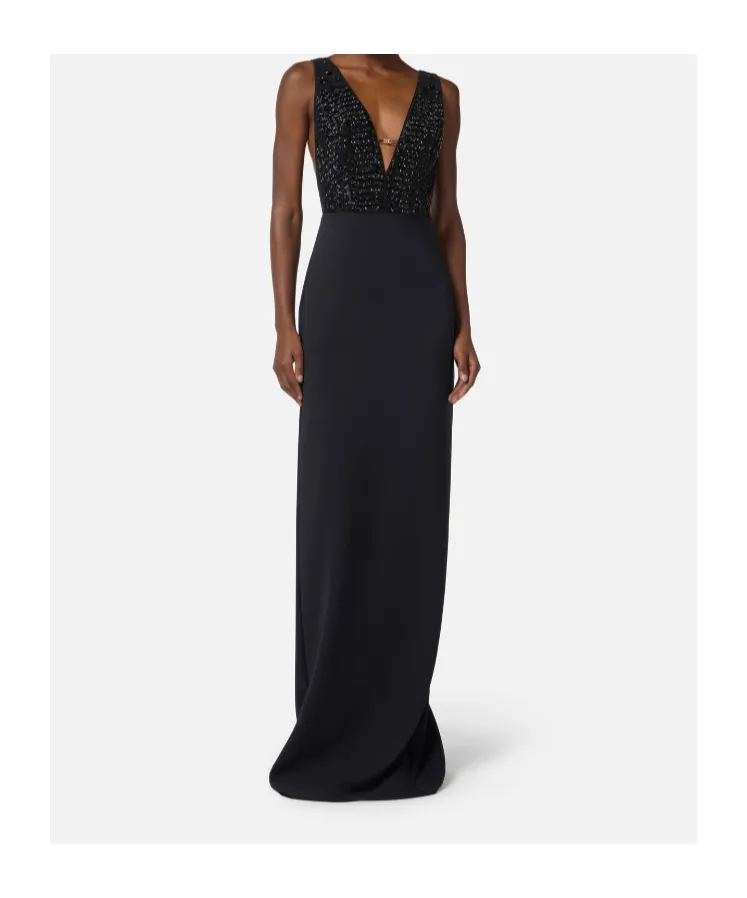 Elisabetta Franchi V-Neck Red Carpet Dress
