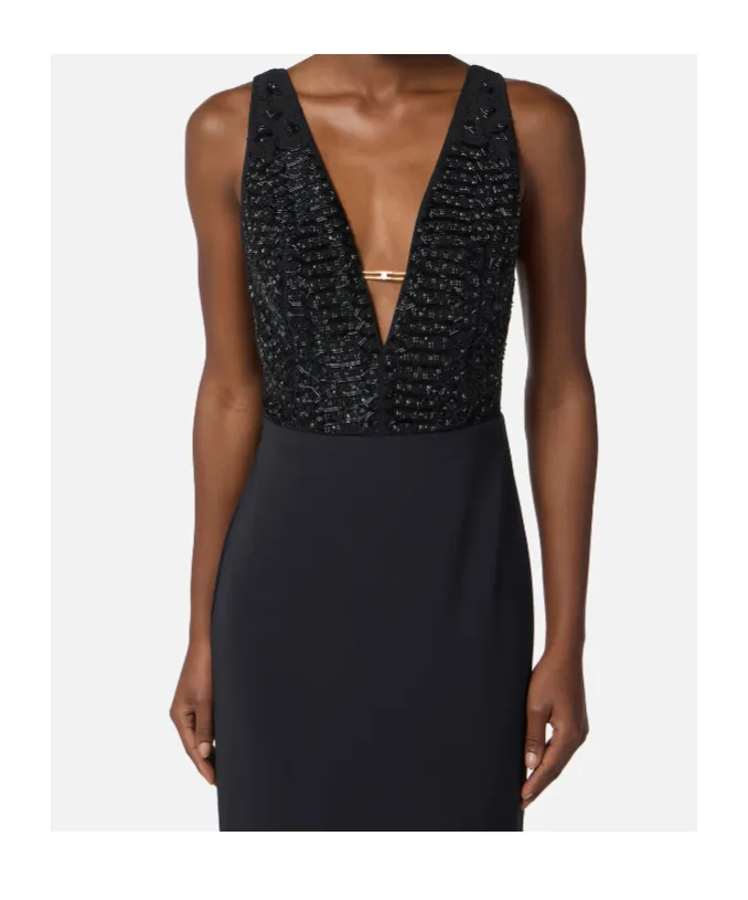 Elisabetta Franchi V-Neck Red Carpet Dress