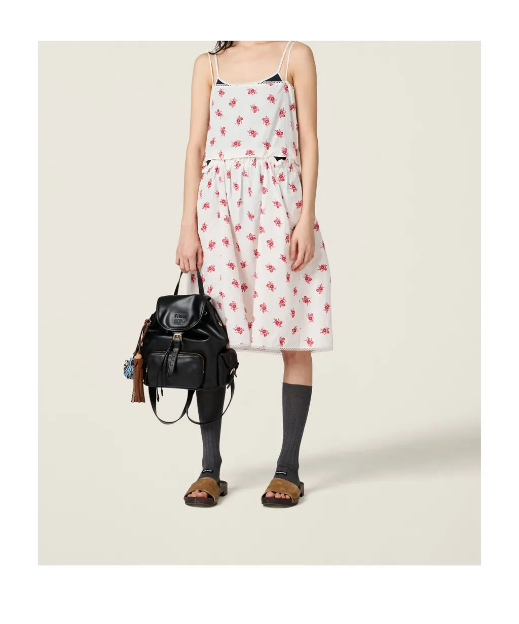 Slubbed Poplin Dress