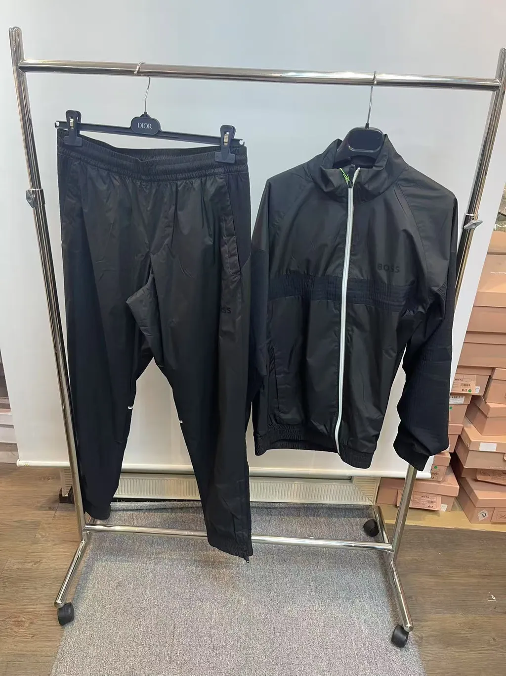Panelled Zip-Fastening Trousers