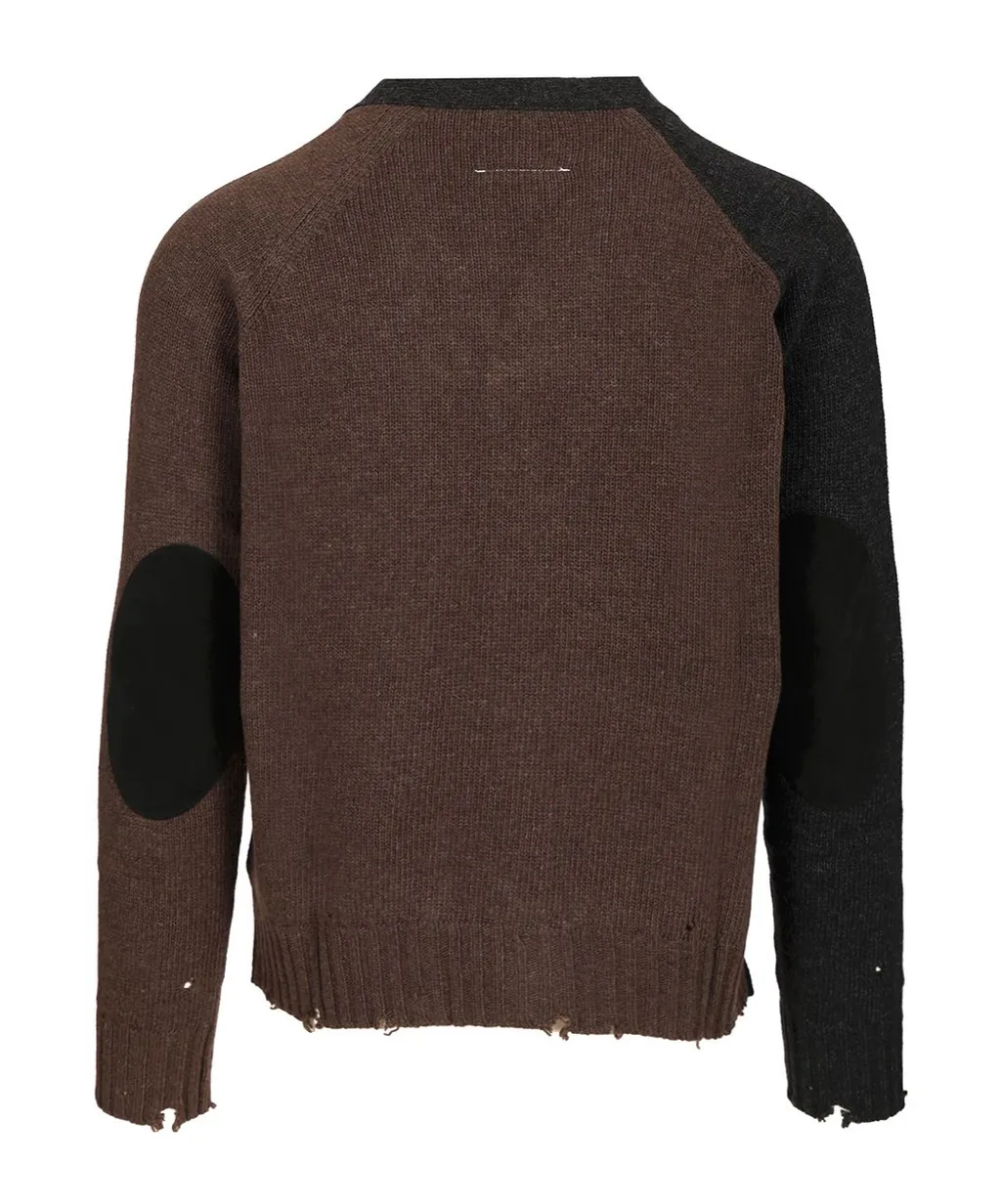 Mm6 Maison Margiela Distressed Cardigan