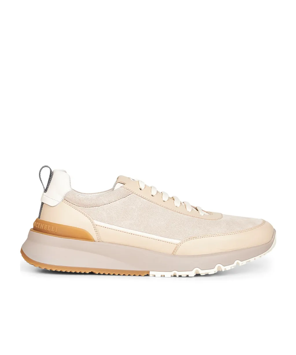 Brunello Cucinelli Logo Embossed Lace-Up Sneakers