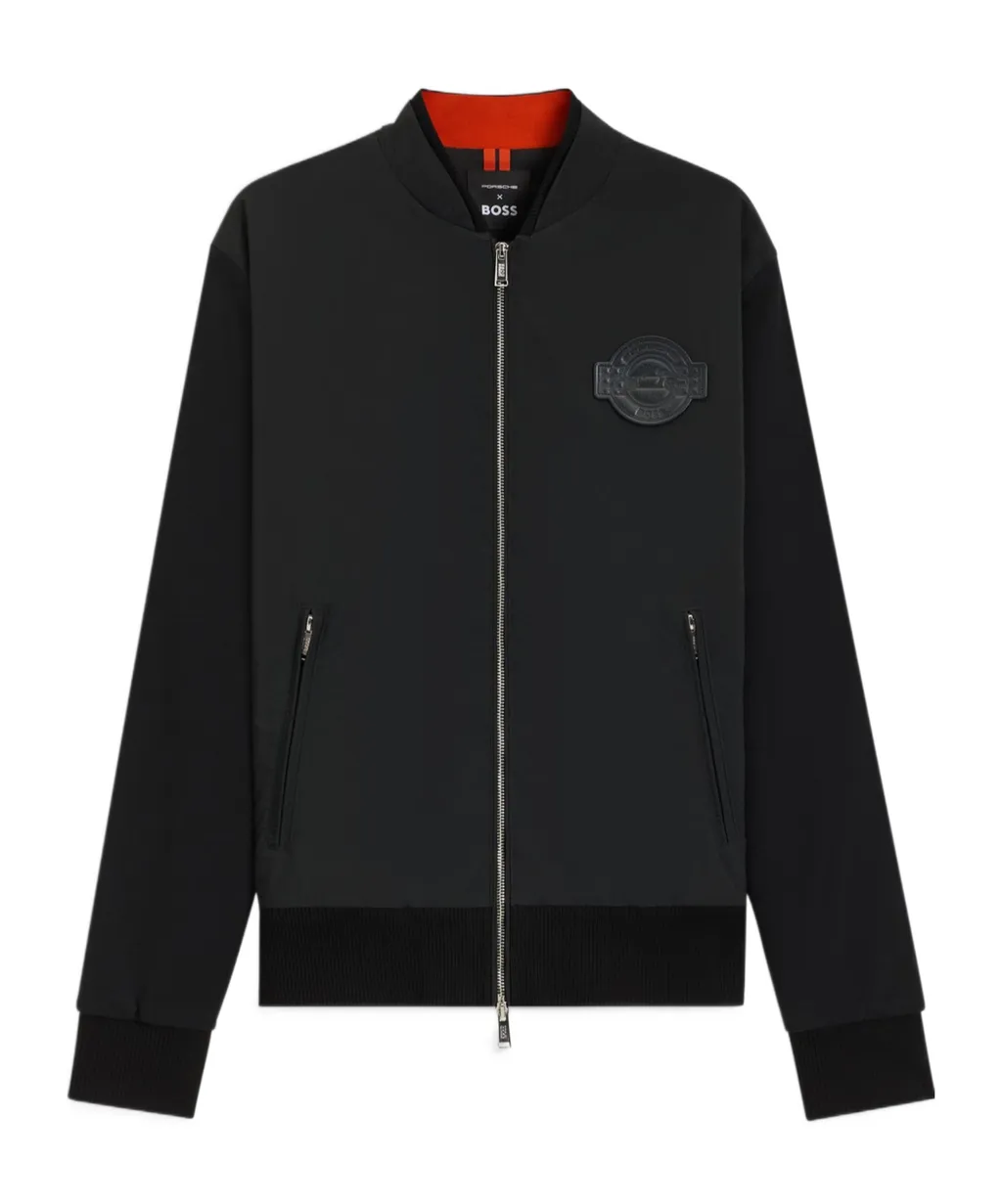 X Porsche Skiles Logo-Plaque Cotton Bomber Jacket