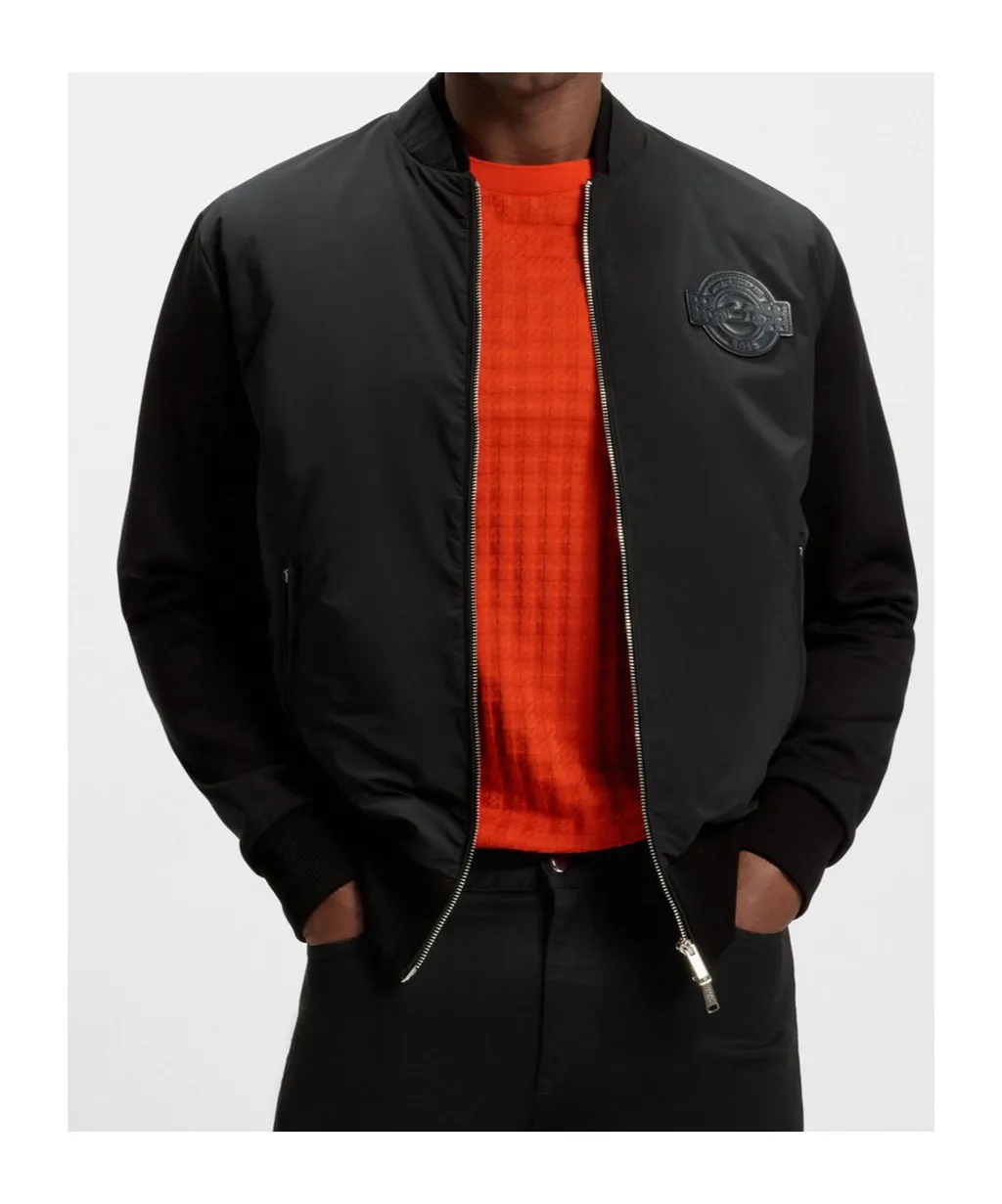 X Porsche Skiles Logo-Plaque Cotton Bomber Jacket