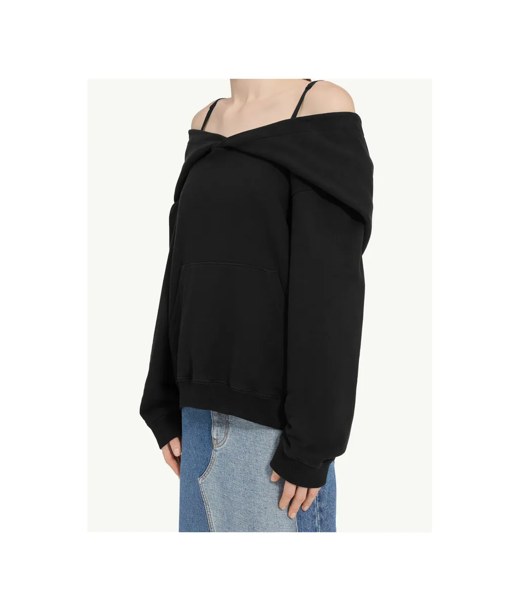 Mm6 Maison Margiela Off-Shoulder Sweatshirt