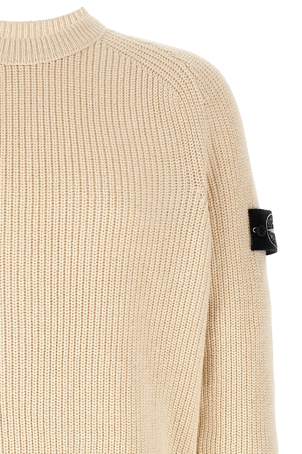 Stone Island Logo Patch Crewneck Knitted Sweater