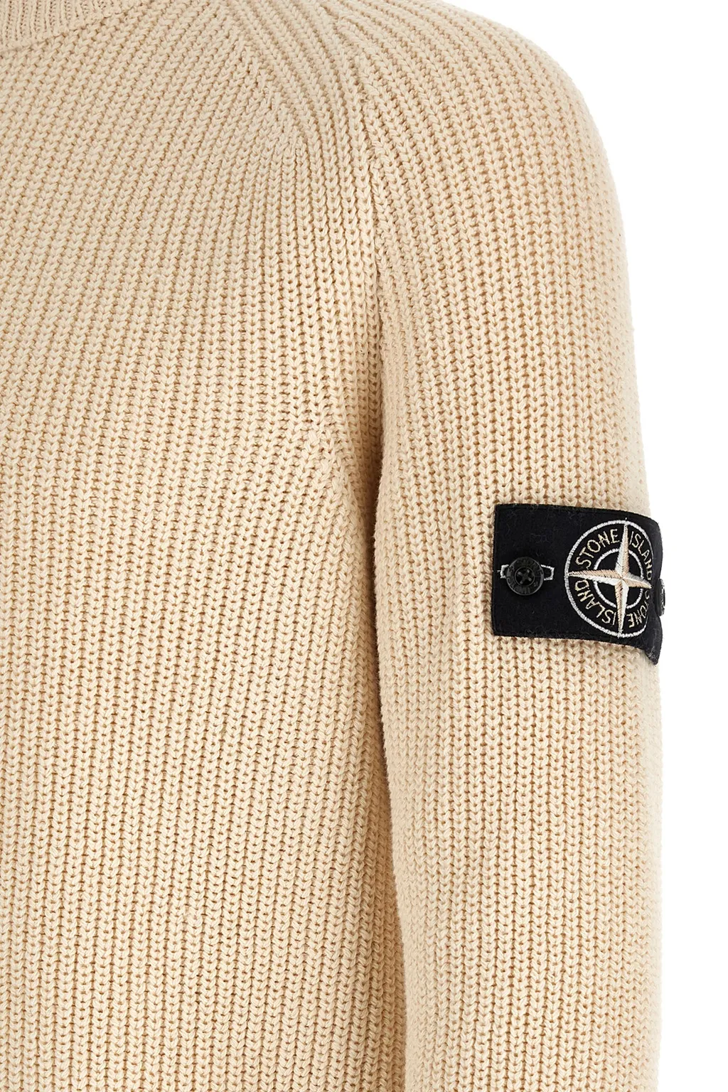 Stone Island Logo Patch Crewneck Knitted Sweater
