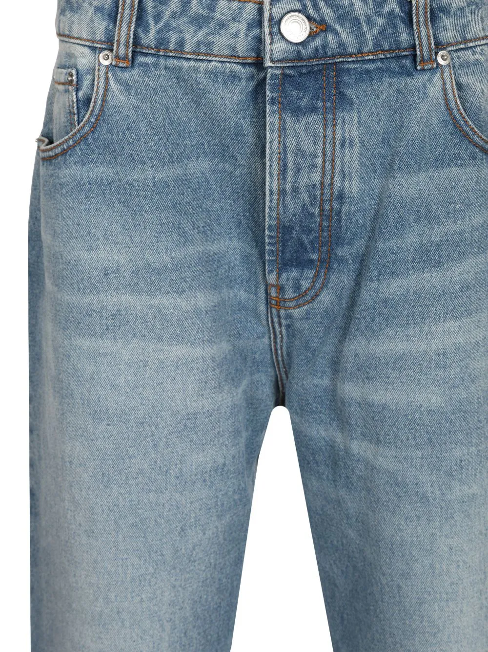 Ami Paris Whiskering Effect Wide-Leg Jeans