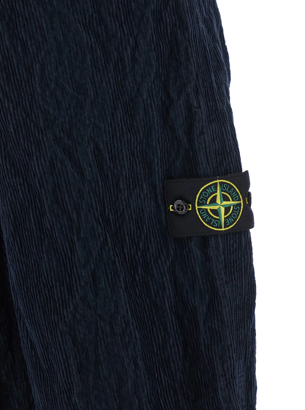 Stone Island Logo Patch Straight Leg Trousers