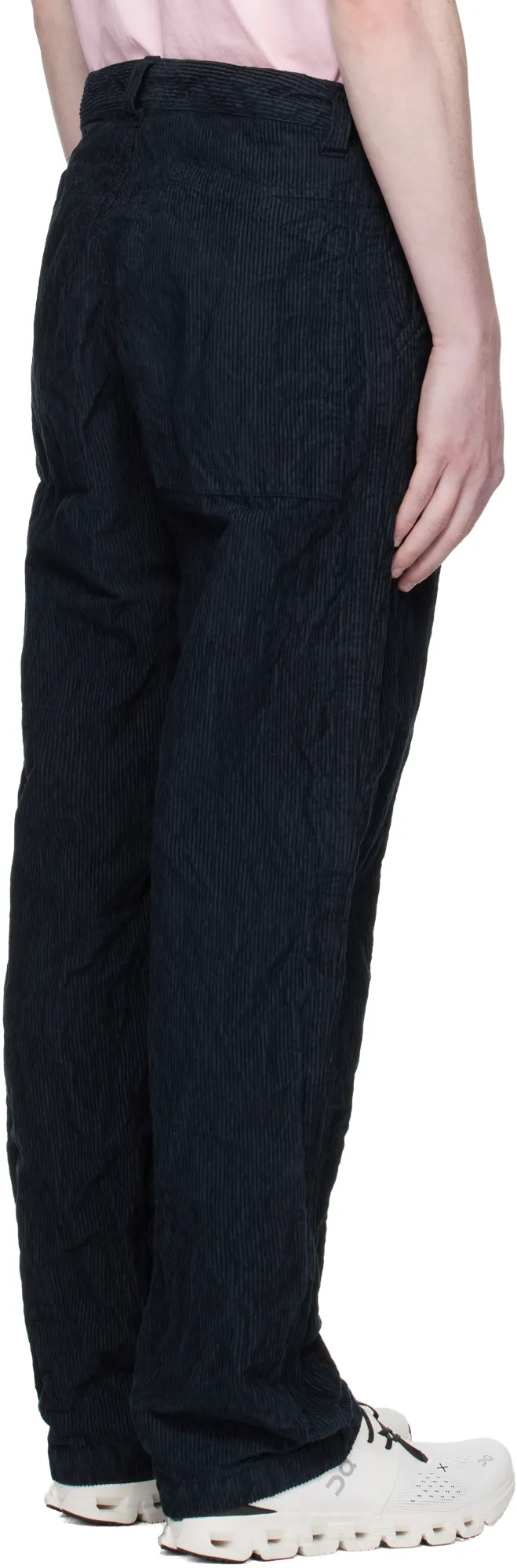 Stone Island Logo Patch Straight Leg Trousers