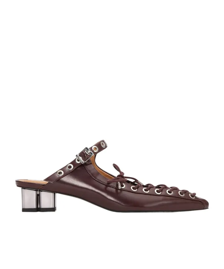 Ganni Oleatex Laced Mules