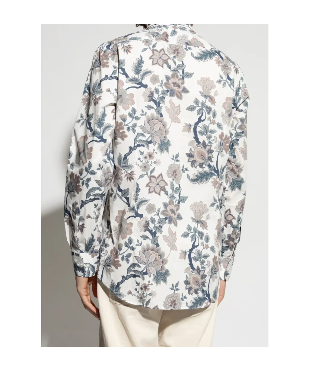 Etro Floral Motif Buttoned Shirt