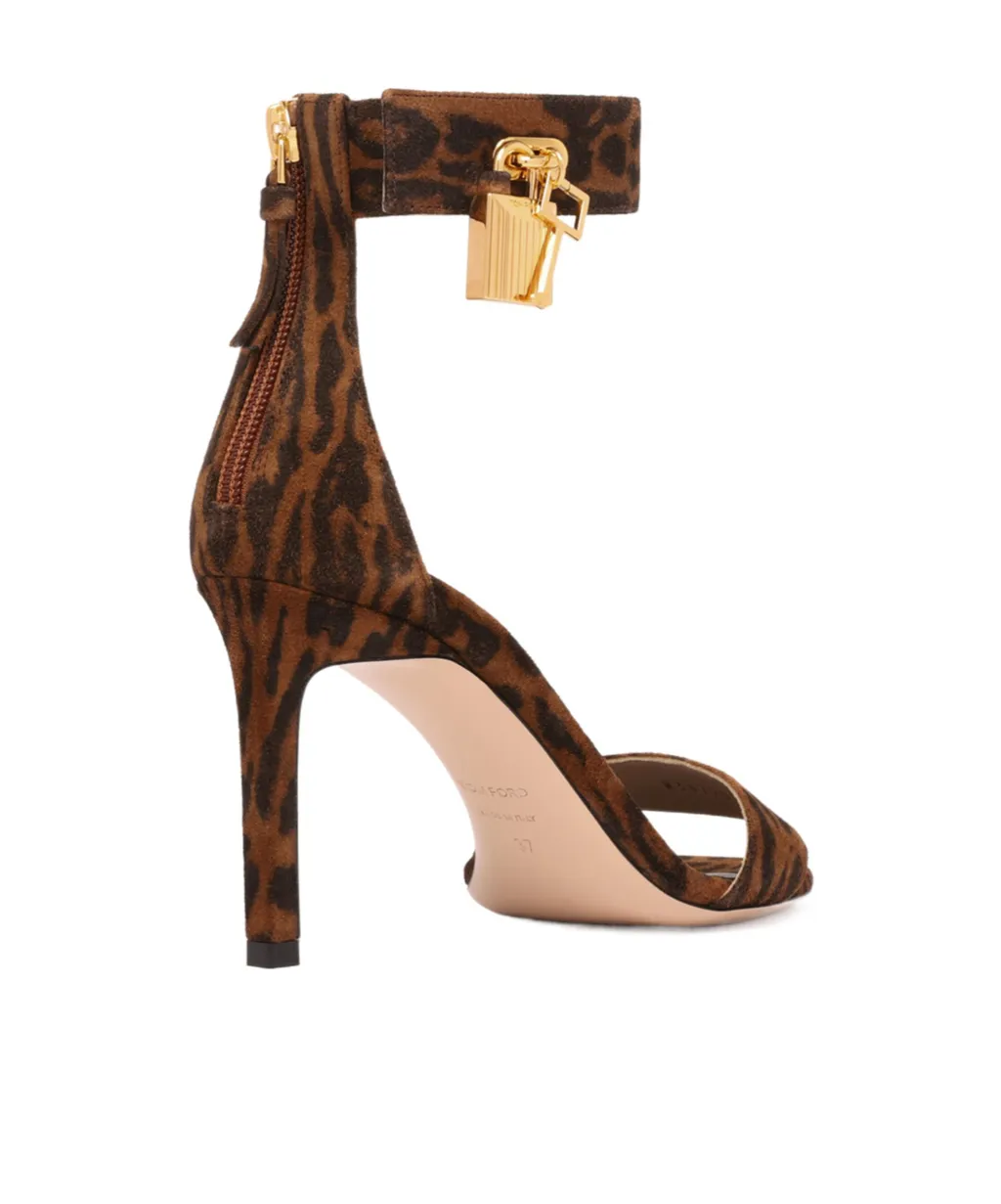 Tom Ford Leopard Patterned Zip Detailed Sandals