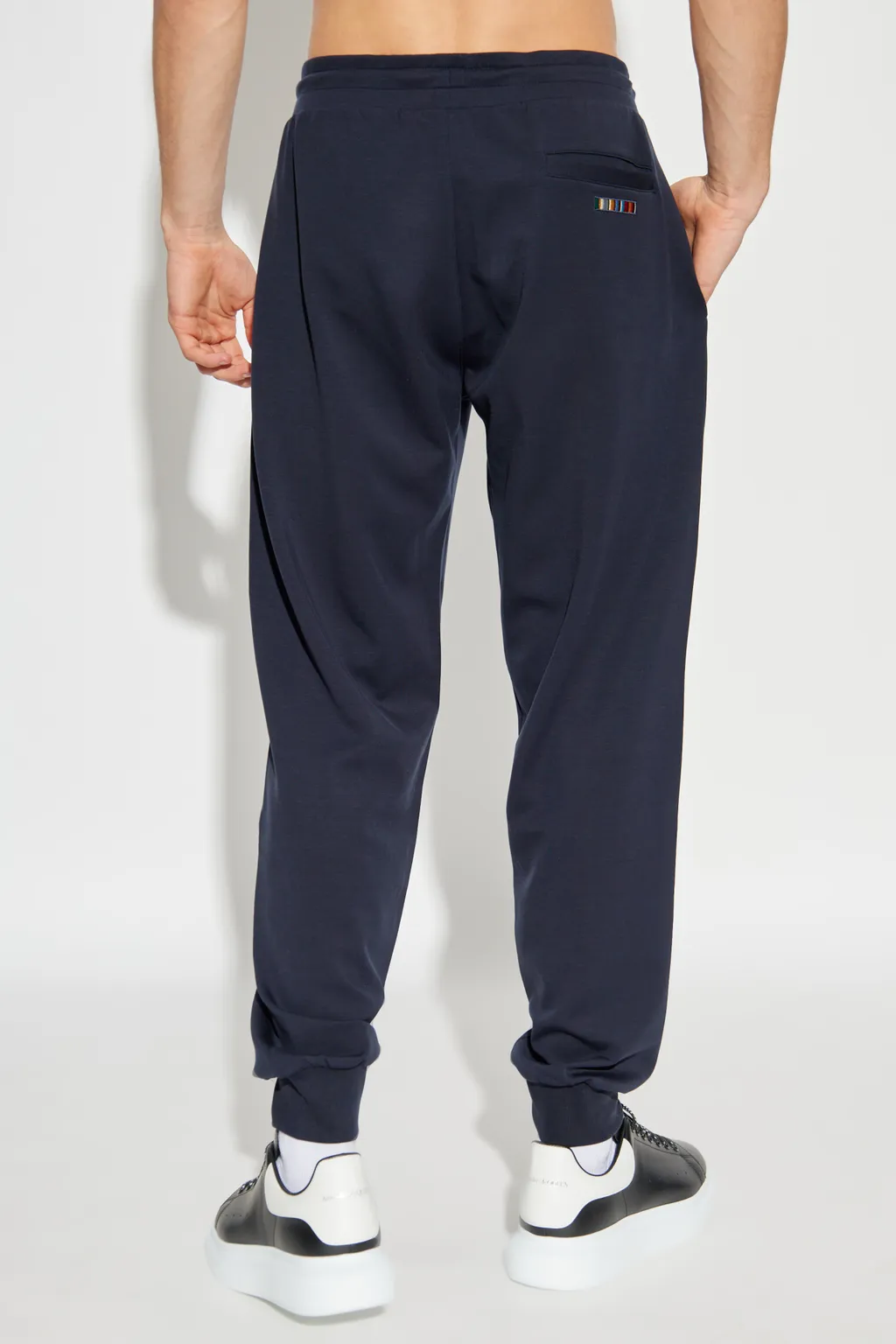 Side-Stripe Cotton Joggers