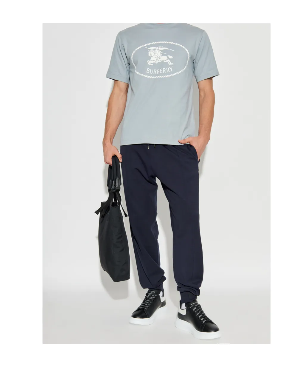 Side-Stripe Cotton Joggers