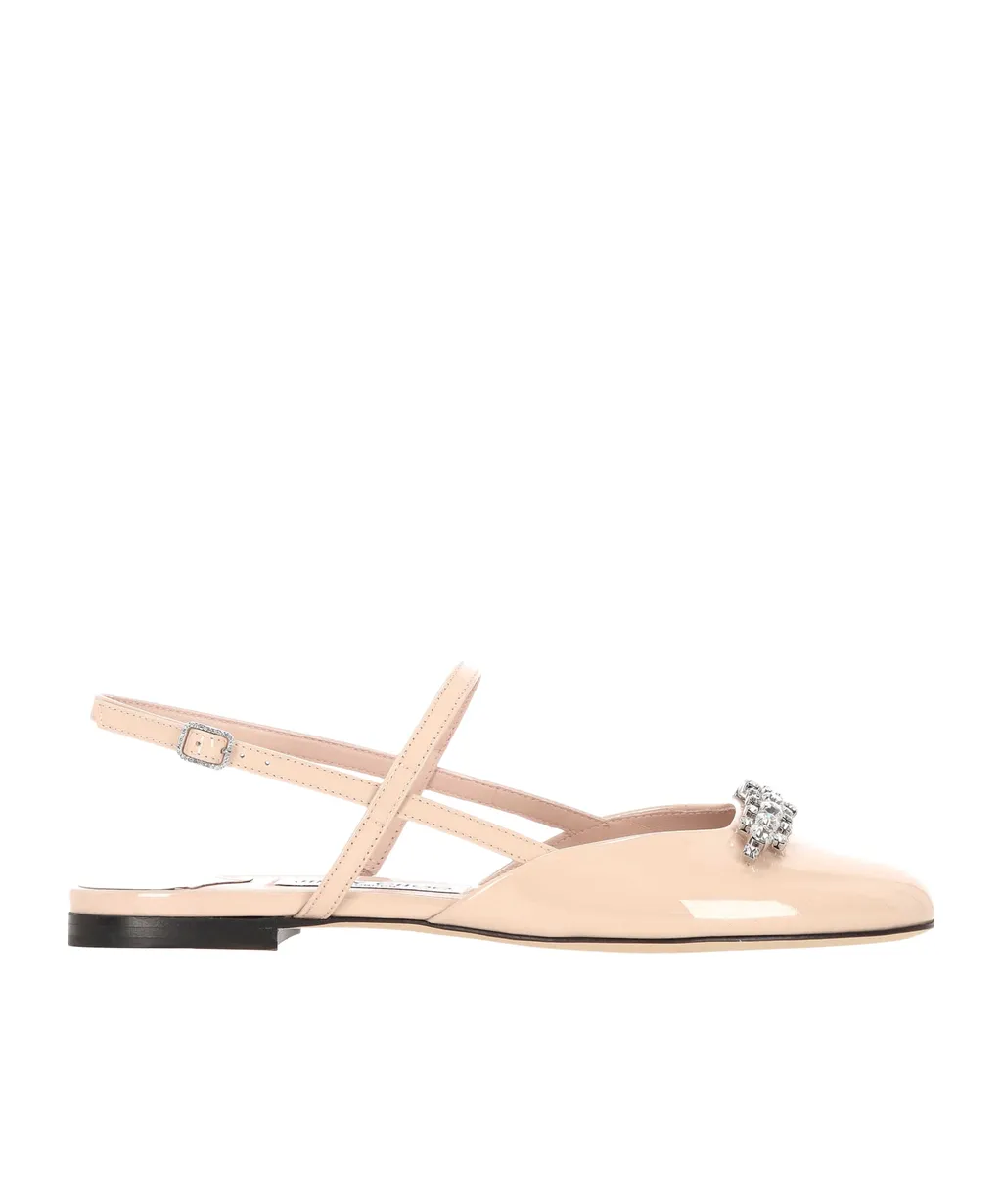 Crystal-Embellished Ballet Flats