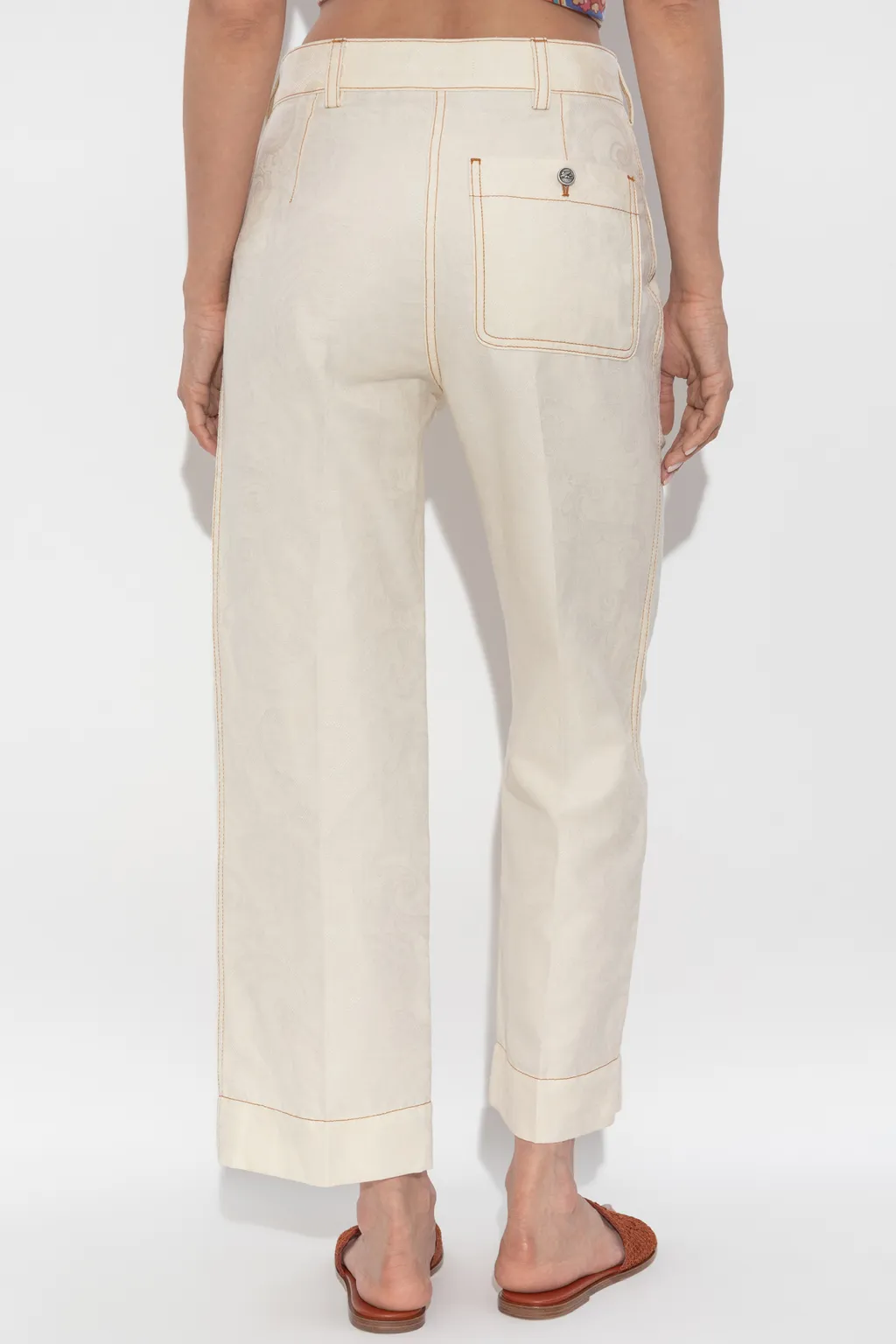 Etro Contrasting Stitching Trousers
