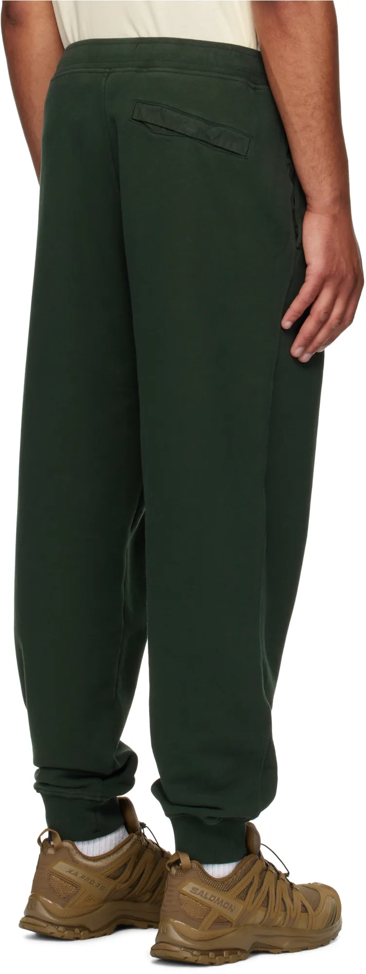 Stone Island Logo Patch Tapered-Leg Pants