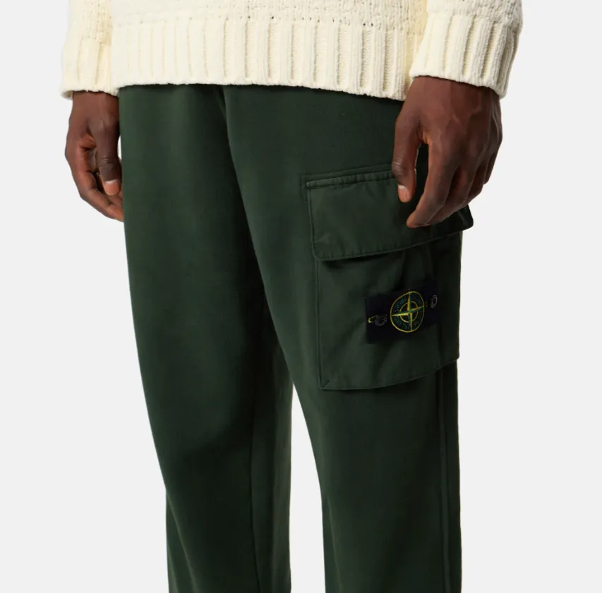 Stone Island Logo Patch Tapered-Leg Pants