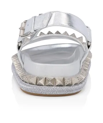 Christian Louboutin Stud Detailed Metallic Sandals