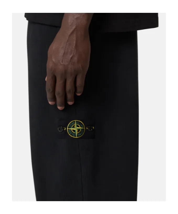 Stone Island Logo-Patch Elasticated Waistband Trousers