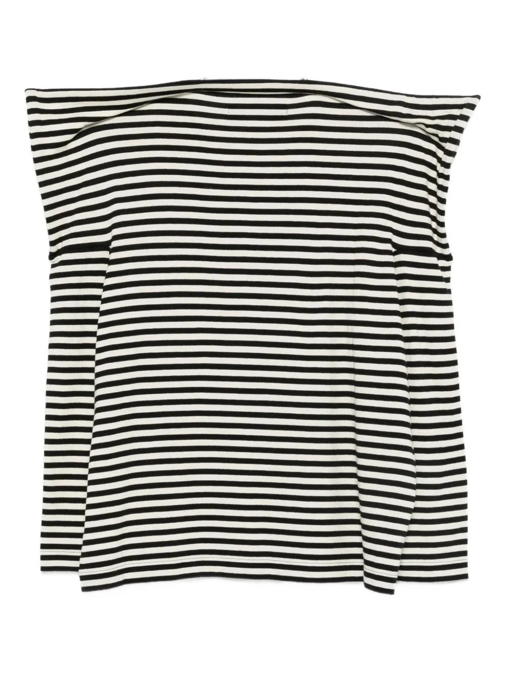 Striped Ovrsized Shoulders Top