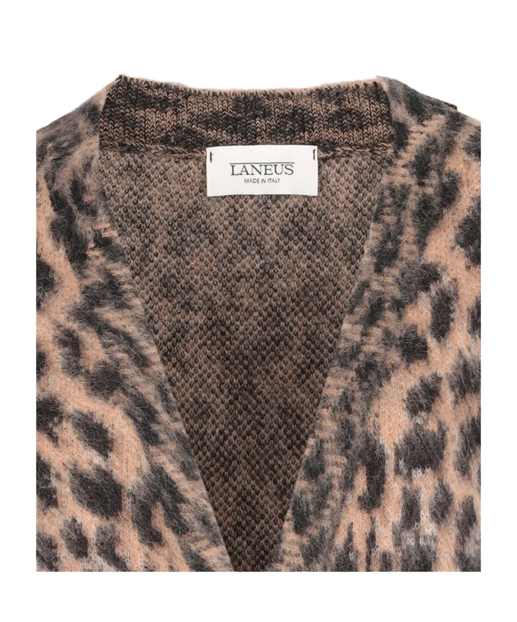 Laneus Leopard Cardigan