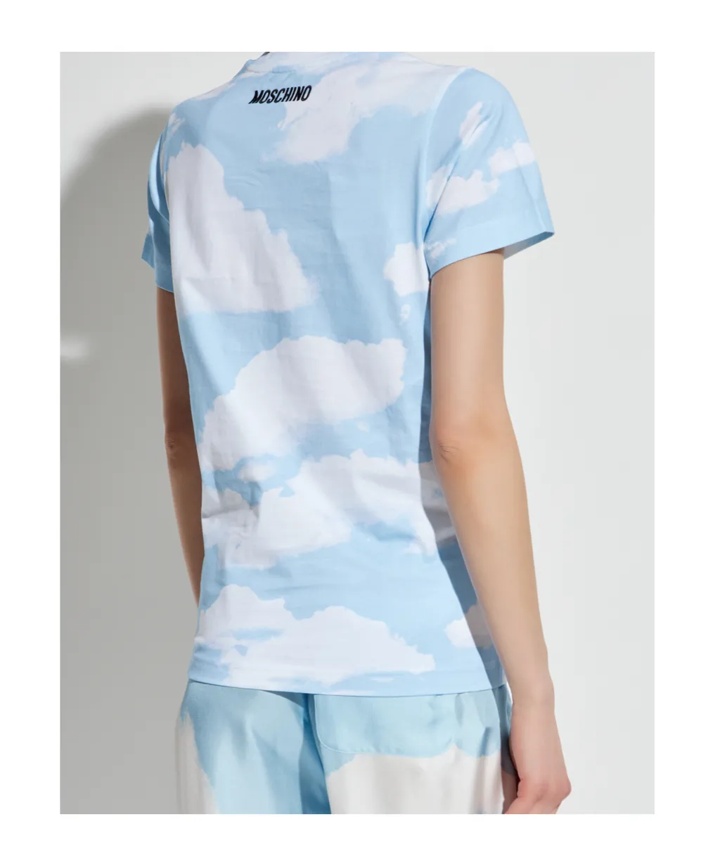 Moschino Archive Clouds Crewneck T-Shirt